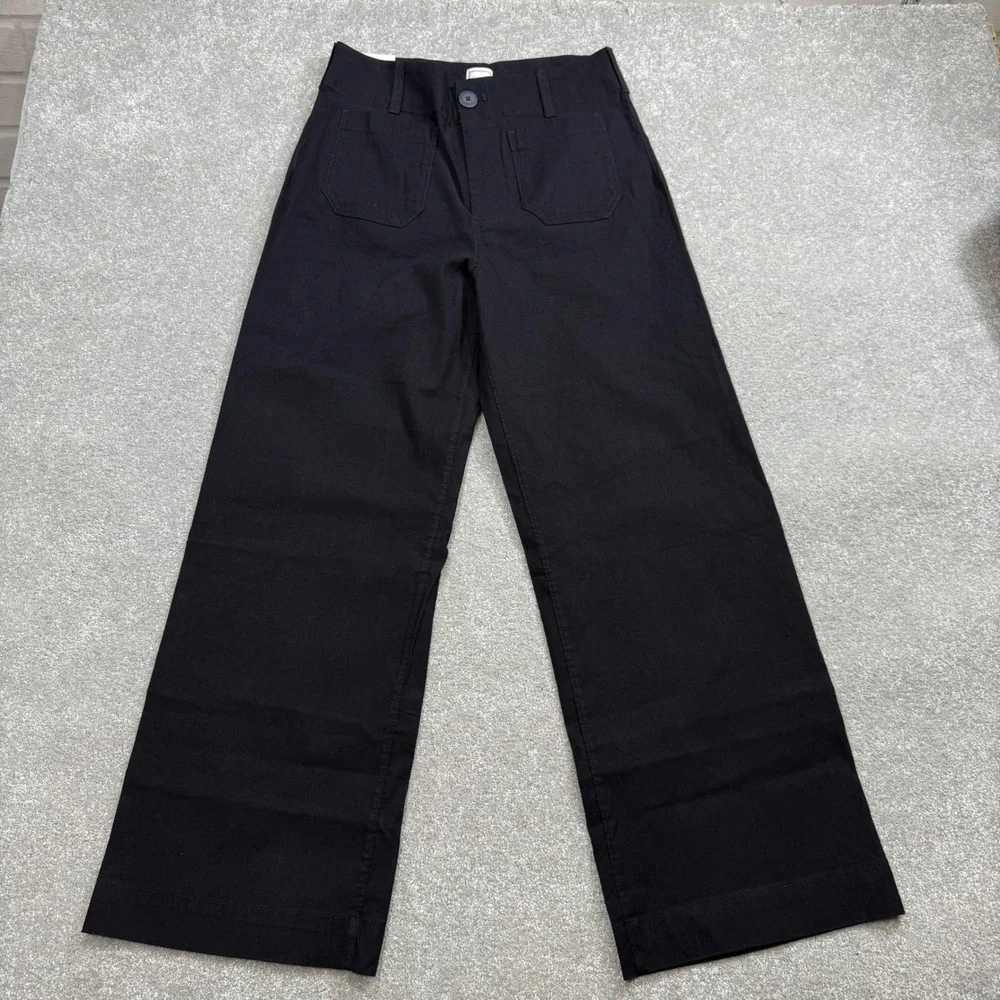 Anthropologie Maeve Colette High Rise Wide Leg Pants Magic Fabric Blnd Linen 29T - Picture 3 of 16
